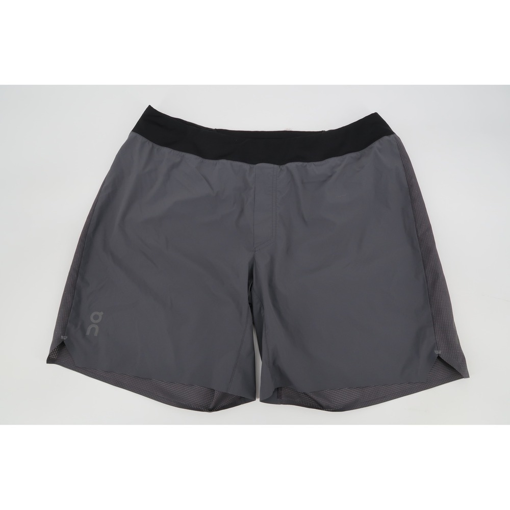 On Cloud Running Lightweight Shorts Mens XL Gray Black 1ME1153 Lined Gym
